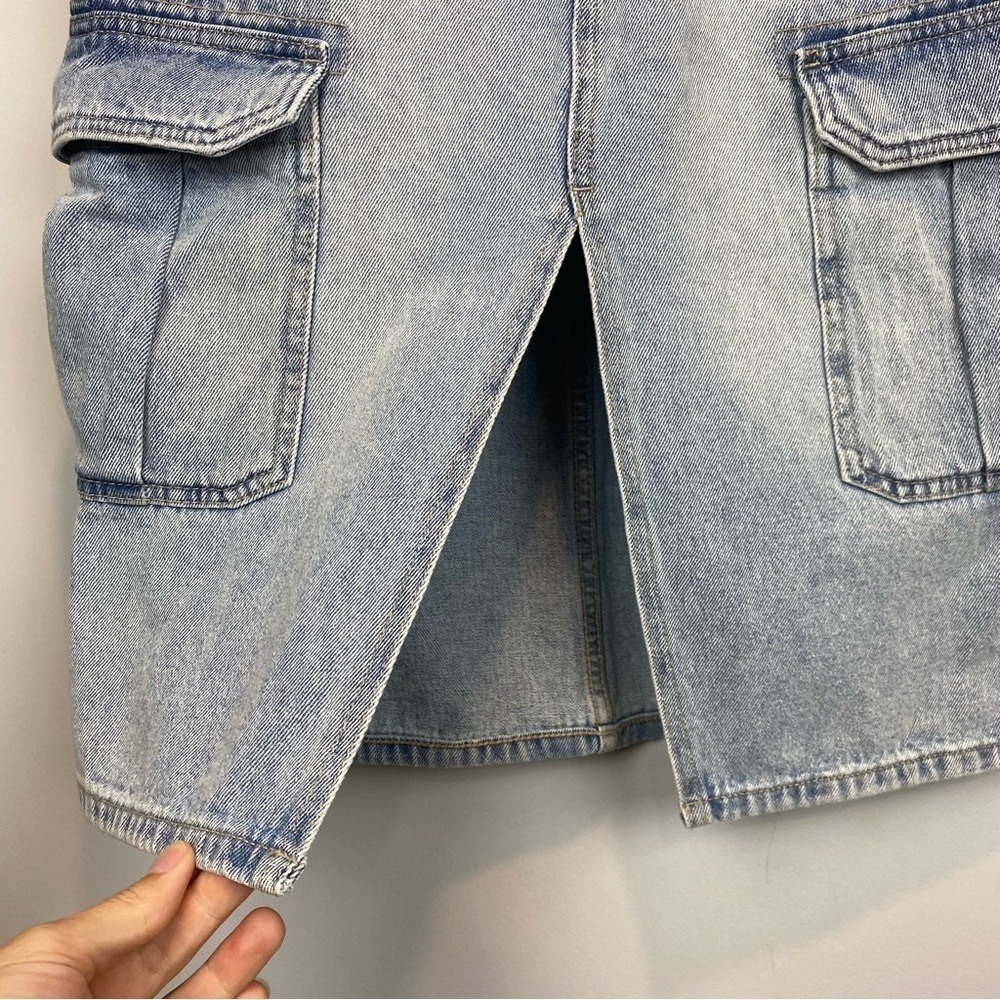 Calvin Klein • cargo denim midi skirt - Picture 6 of 14